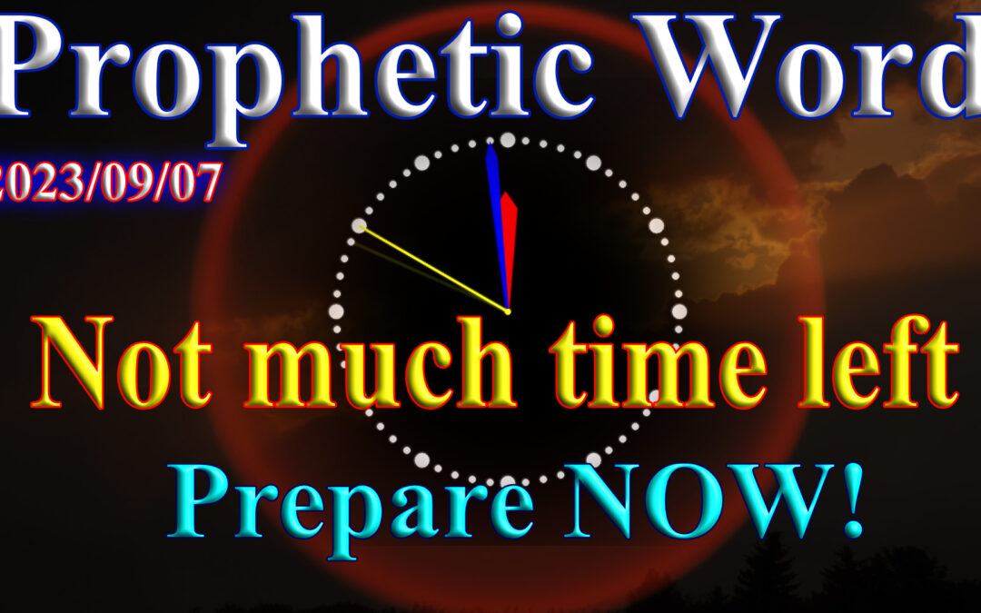 Word 2023-09-07 Not much time left: Prepare NOW